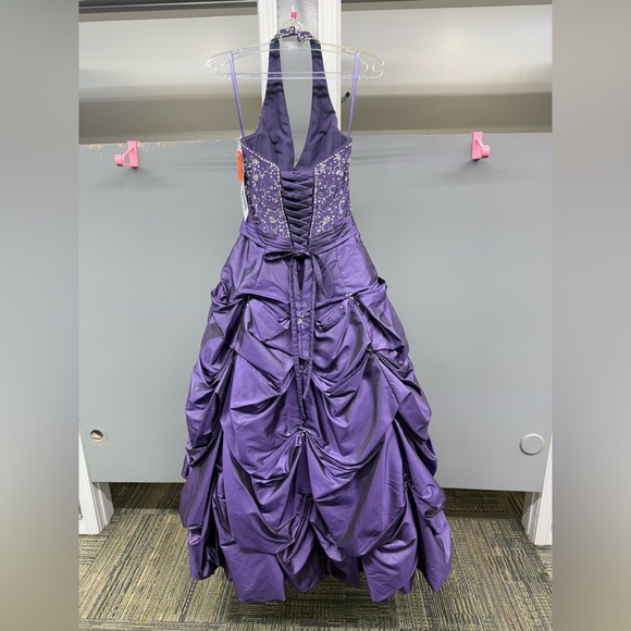 MORI LEE SZ-2 8428 PURPLE PROM/FORMAL/PAGENT DRESS - Picture 4 of 6